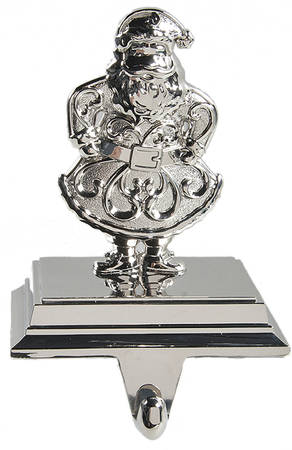 Silver & Scroll Santa - Boxed
