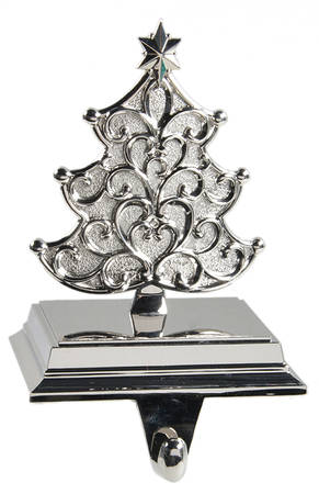 Silver & Scroll Christmas Tree - With Box