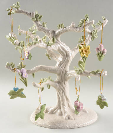 Celebrate Flowers Ornament Tree Ornament Tree & Ornaments Set - Set Of 11
