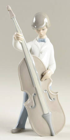 Musical Children Boy With Double Bass - No Box