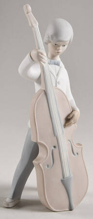Musical Children Boy With Double Bass - No Box