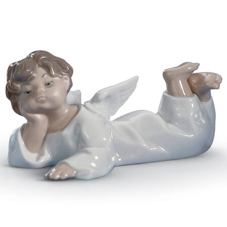 Little Angels in White Angel Reclining - Boxed