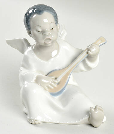Little Angels in White Angel With Mandolin-Dots - No Box