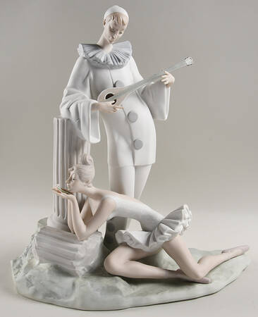 Commedia Dell'Arte Pensive Pierrot - No Box