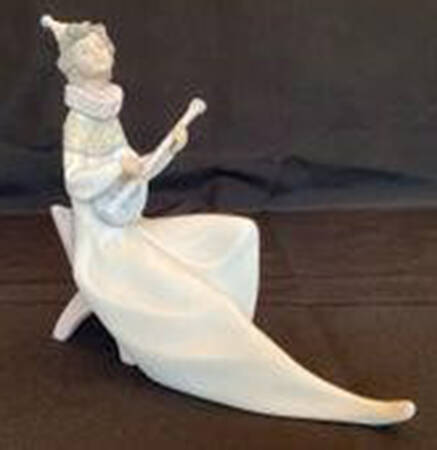 Commedia Dell'Arte Young Jester With Mandolin - Boxed