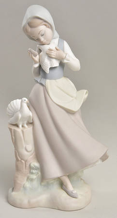Children with Animals Girl With Pigeons - Boxed