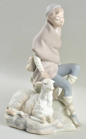 Children with Animals Little Shepherd With Goat - Boxed