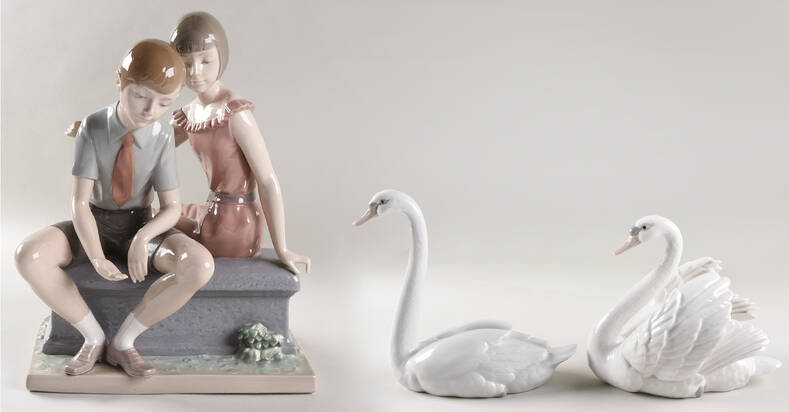 Children with Animals At The Pond - No Box