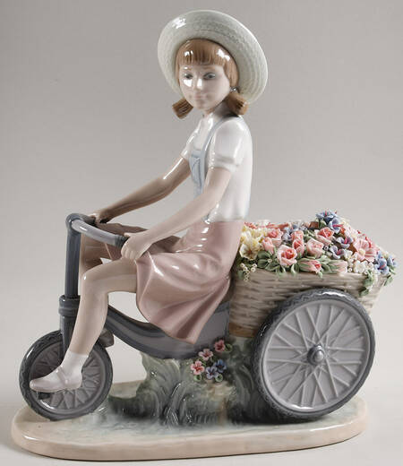 Children with Flowers Girl With Flowers In Tow - Boxed