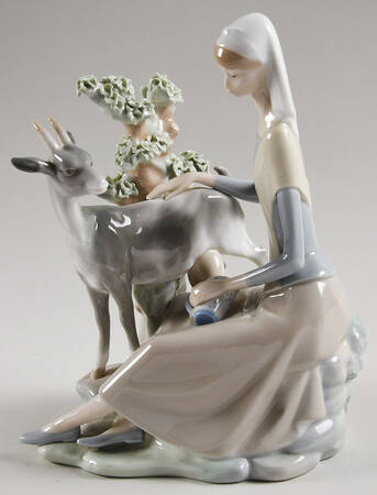 Shepherd and Shepherdess Girl With Goat - Boxed