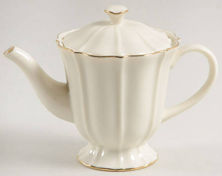 Vintage Miniature Teapot Collection Multi Sided Gold Trim Tepot - No Box