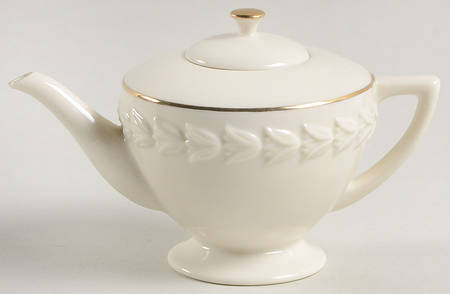 Vintage Miniature Teapot Collection Embossed Tulips Border Teapot - No Box