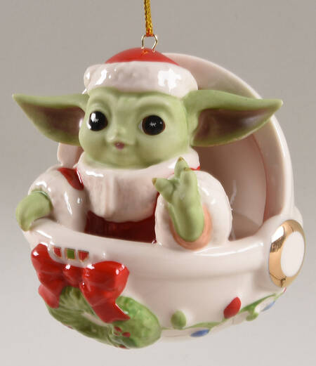 Star Wars Ornaments Holiday Grogu In Hover Pram - Boxed