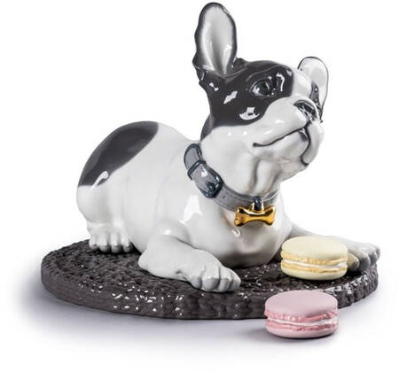 Dog and Candy Collection French Bulldog With Macarons - Boxed