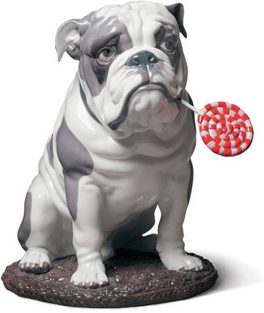 Dog and Candy Collection Bulldog With Lollipop - Boxed