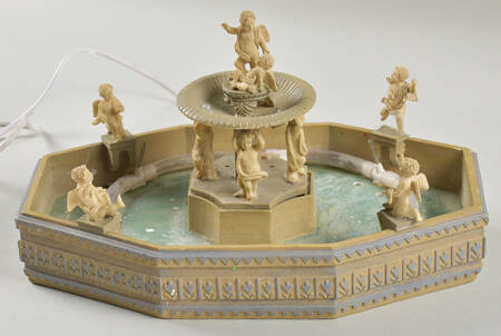 Caddington Village Lighted Village Square Fountain - Boxed