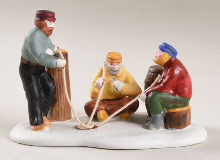 Lemax Village Figurines Fixing The Line - With Box Bx813