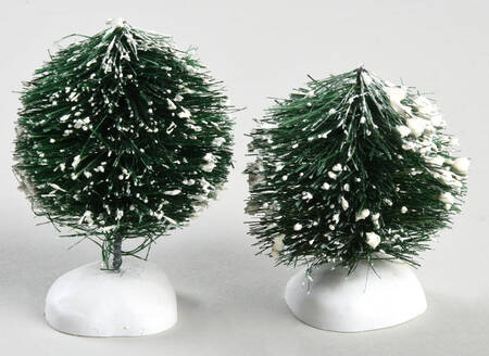 Lemax Village Trees & Shrubbery 2" Round Bristle Tree (2 Piece) - No Box