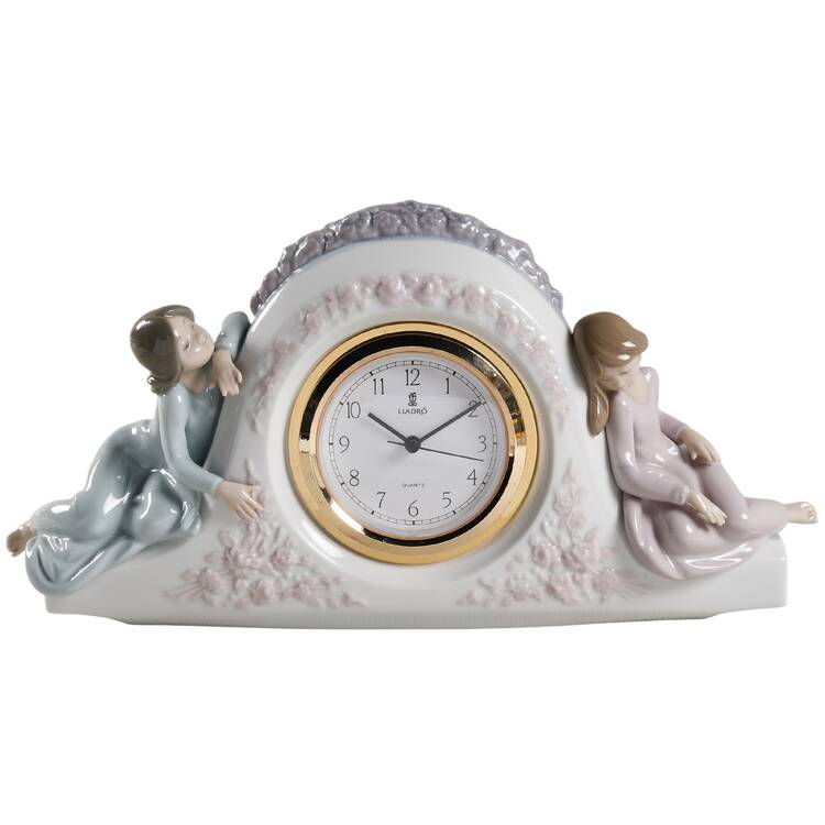 Lladro Clocks Two Sisters - Boxed