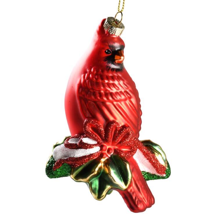 Blown Glass Ornaments Cardinal - Boxed