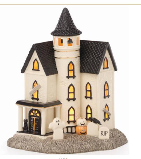 Halloween Village Vintage Halloween Lit Manor - Boxed