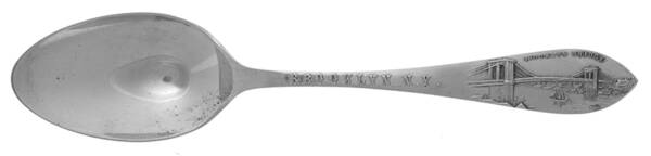 State and Cities Souvenir Spoon New Your - Brooklin Bridge - No Box