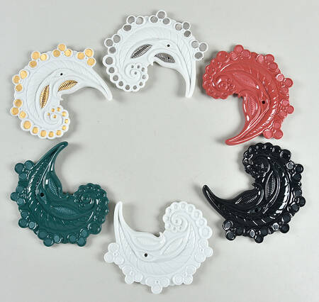Rococo Mirror Collection Mirror Section Samples-Set Of 6/6 Colors - Boxed