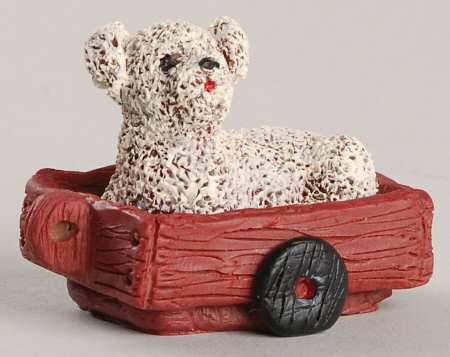 All God's Children Hubcap-Dog In Wagon - Boxed