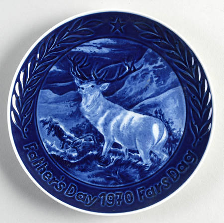 Father's Day Plate Stag - No Box
