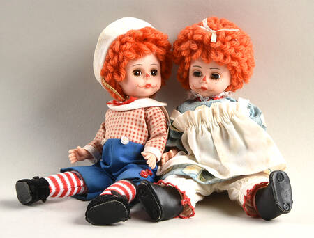 Literature & Classics-Doll Raggedy Ann And Andy - Set Of 2 - Boxed