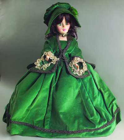 Portrait Series Scarlett O'Hara - Green Velvet Dress - Boxed