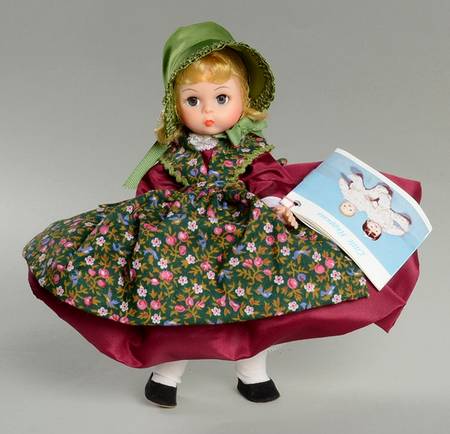 International-8" Doll Denmark-Small Pink Flowers Apron - Boxed