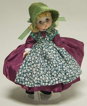 International-8" Doll Denmark-Small White Flowers Apron - Boxed
