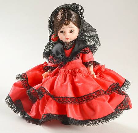 International-8" Doll Spanish Girl - Three-Tiered Skirt - Boxed