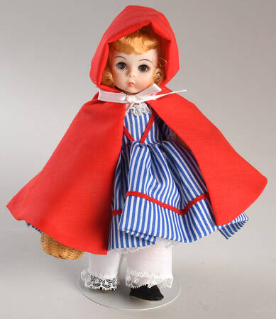 Storyland Doll Red Riding Hood Striped Dress - With Box 51a