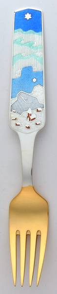 Christmas Fork Santas Village - Boxed