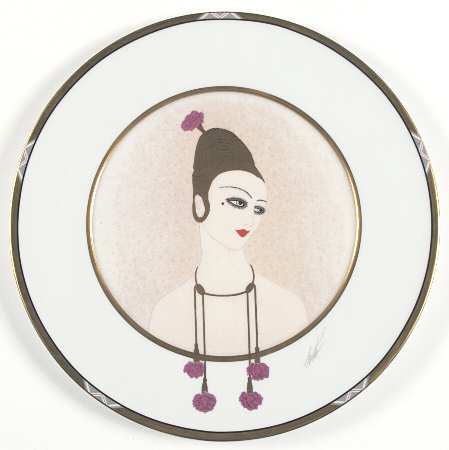 Erte' Plates Carnations - Boxed