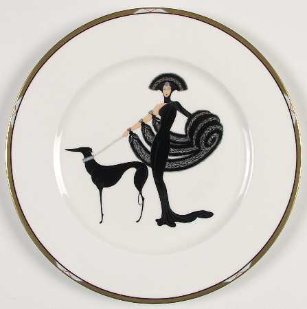 Erte' Plates Symphony In Black - Boxed