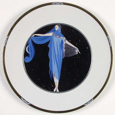 Erte' Plates Moonlight - No Box