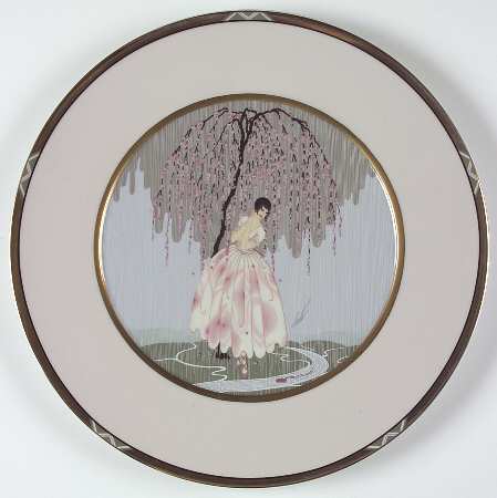 Erte' Plates Blossom Umbrella - No Box
