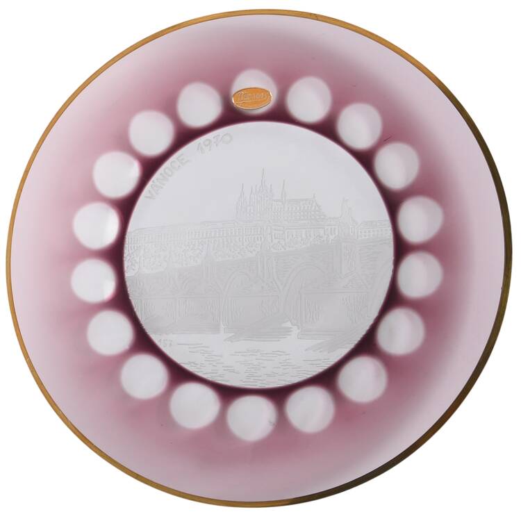 Christmas Plate Hradcany Castle - No Box