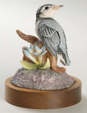 Bird-Porcelain Figurine Fledgling Nuthatch - No Box