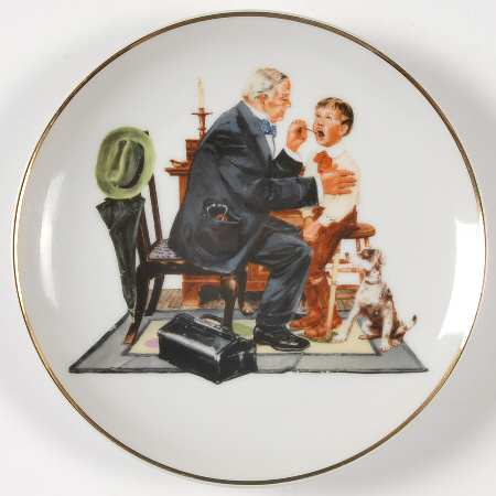 Museum Collections Plate-Rockwell The Country Doctor - Boxed