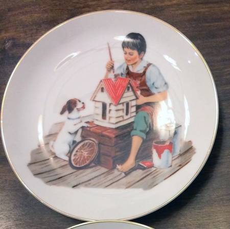 Museum Collections Plate-Rockwell A Dollhouse For Sis - Boxed