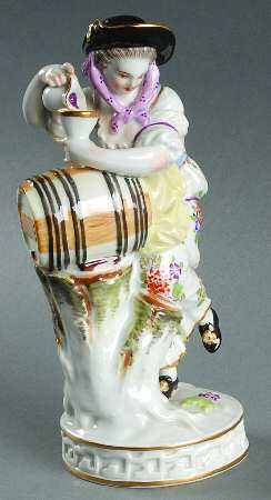 Meissen Figurines & Giftware Female Wine Grower With Cask - No Box