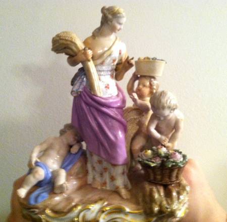 Meissen Figurines & Giftware Lady W/ Wheat-3 Cherubs - No Box