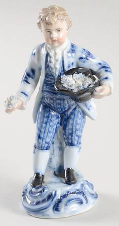 Meissen Figurines & Giftware Boy With Flowers-Blue Onion - No Box