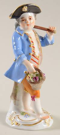 Meissen Figurines & Giftware Boy With Basket & Hoe - No Box