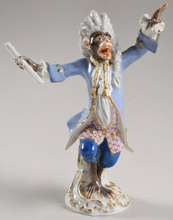 Monkey Band-Meissen Conductor - Blue Coat - No Box