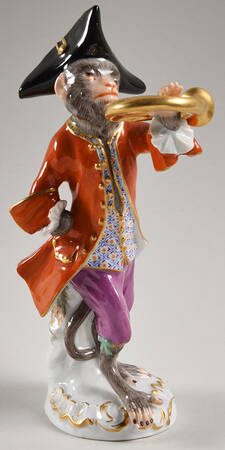 Monkey Band-Meissen French Horn Player - No Box